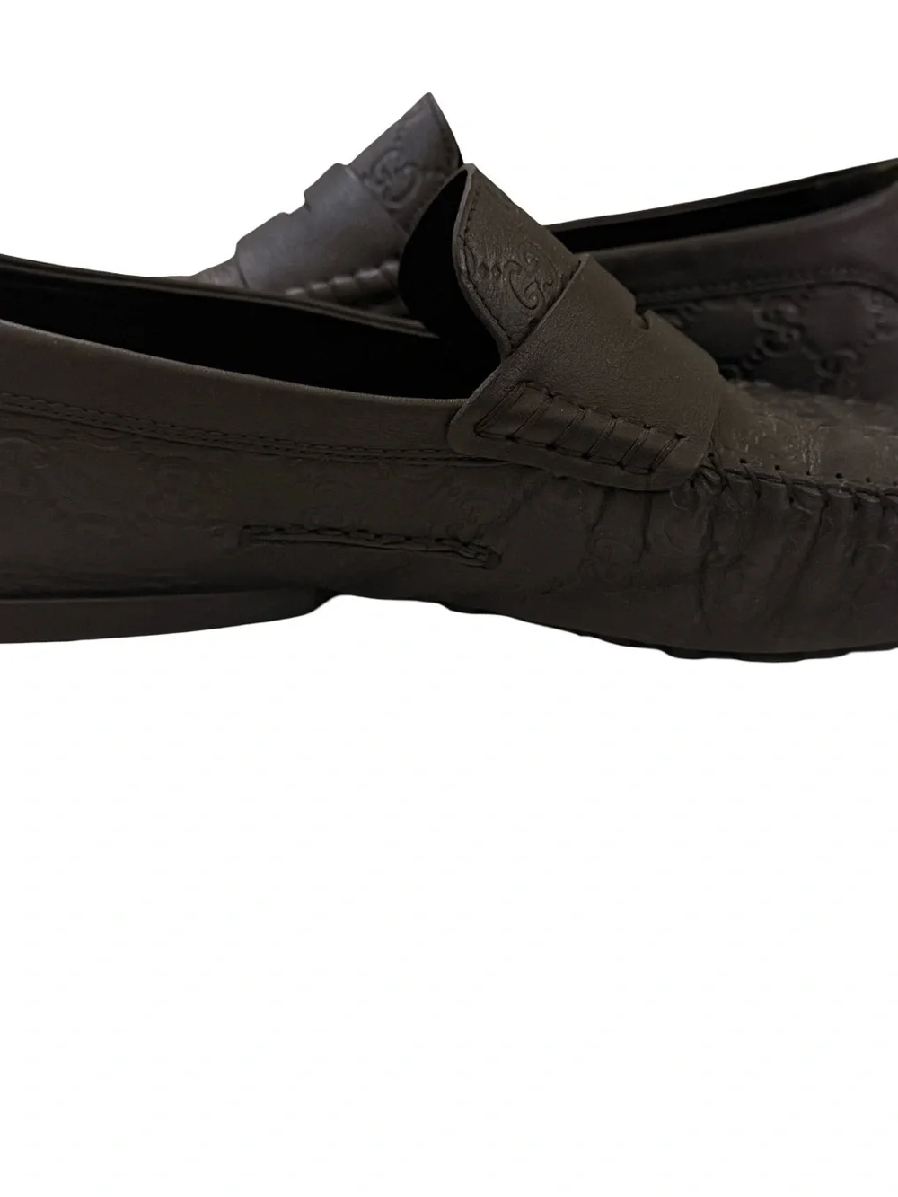 Gucci Men's Black Leather Moccasin Loafers